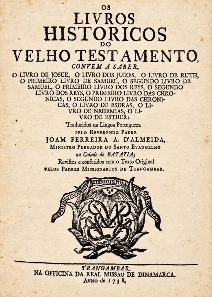 Um volume do Antigo Testamento de Tranquebar (1738)